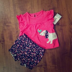 Carters matching shirt set